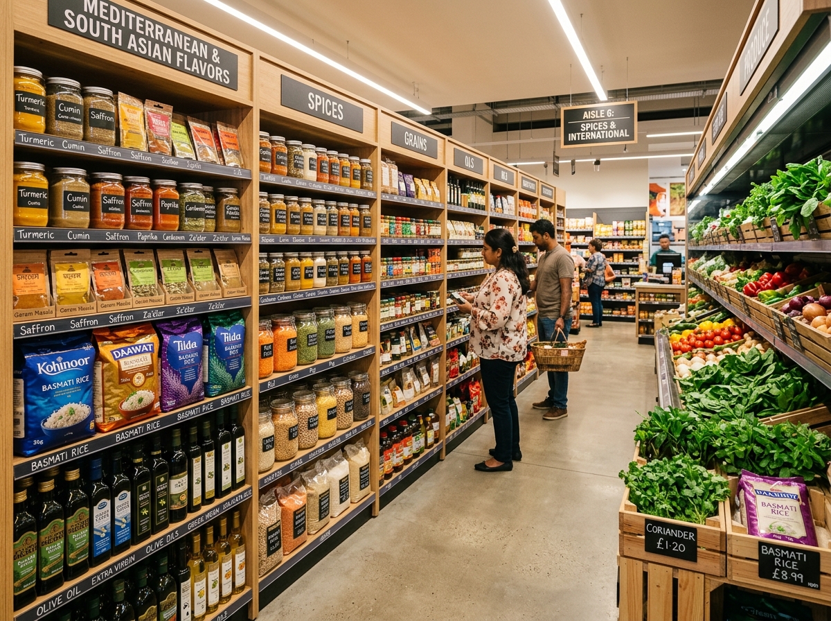 Over 7,000 grocery products and specialty aisles neatly cataloged