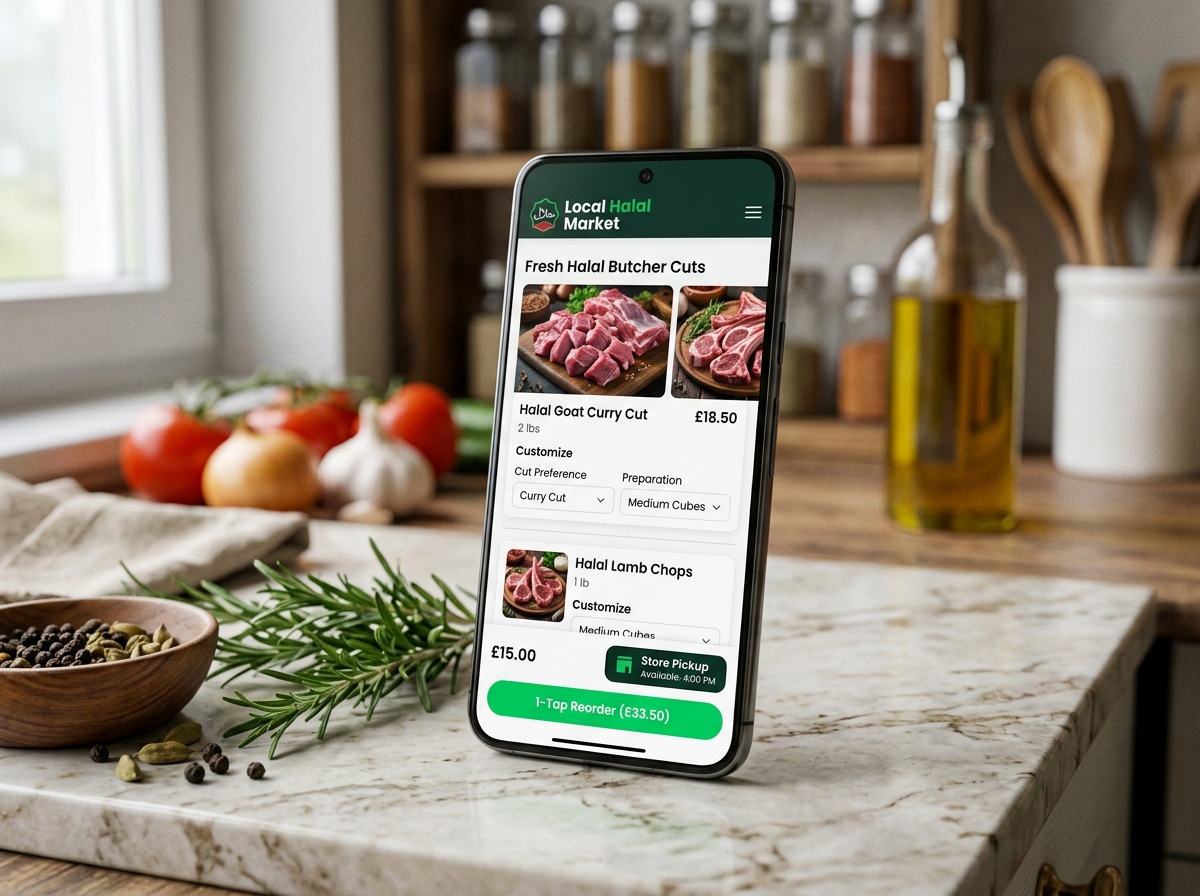 Store-branded mobile app showing fast 1-tap reordering and store pickup